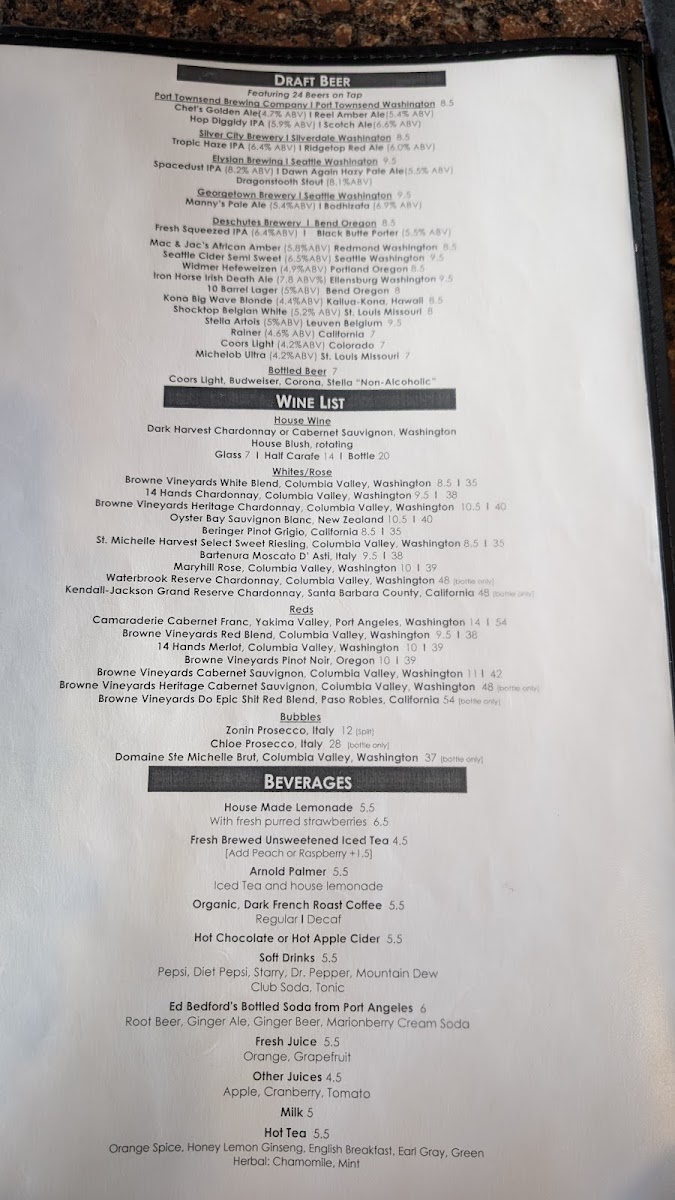 Downriggers on the Water Menu - Image 1